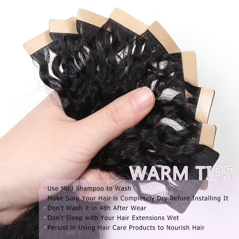 YDDM Schwarze Frauen tape extensions echthaar schwarz Kinky Straight Tape in haarverlängerung echtha
