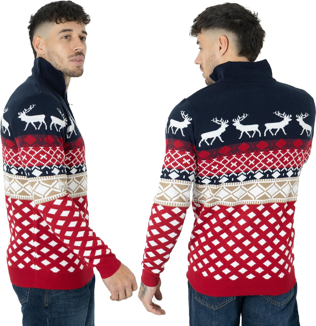 NOROZE Herren Unisex Retro Hässlich Frech Gestrickt Weihnachten Strickpullover Pullover Top XXL Mari