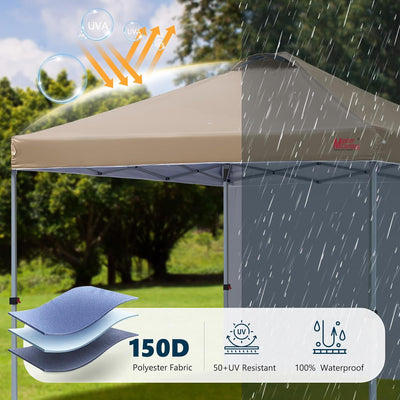 MASTERCANOPY 2,5 x 2,5 m Pop up Pavillon Faltpavillon Festzelt Partyzelt mit 1 Seitenwand/Seitenteil