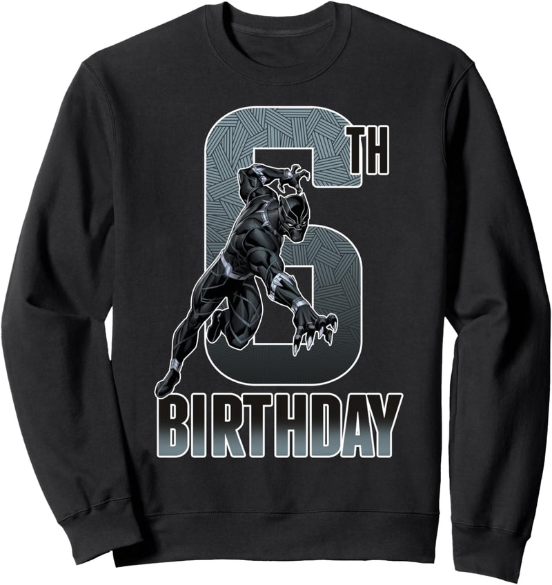 Marvel Black Panther Action Pose 6th Birthday Sweatshirt