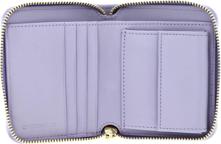 Coccinelle Metallic Goodie Wallet Smooth Calf Leather Soft Lavender