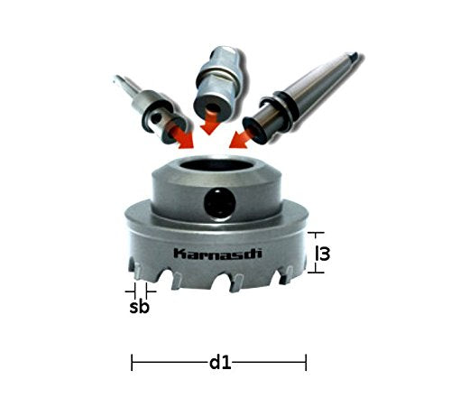 Karnasch KARNASCH Stichsäge mit Hartmetall, 65mm Diámetro, 12mm Longitud de Corte, 2.2mm Ancho de Co