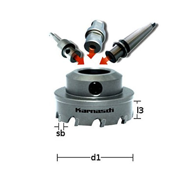 Hartmetall-bestückte Lochsäge Power-Max 10 nur Lochsägenkörper für Stahl Edelstahl Grauguss Kupfer G