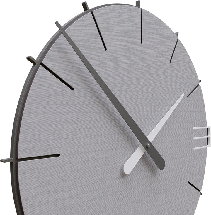 CalleaDesign 42 cm Mike Wanduhr (Nadelstreifen) Gips, Gips