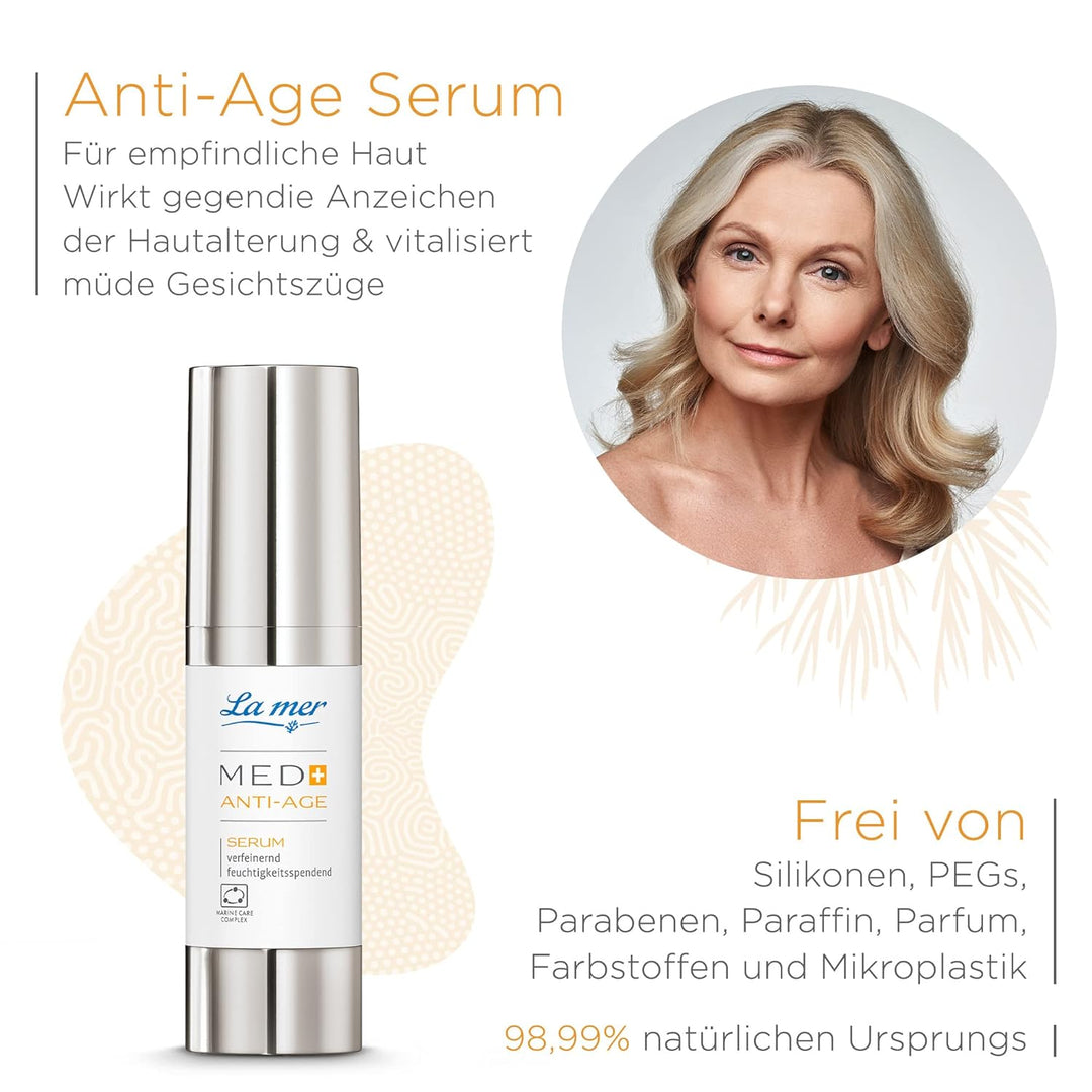 La mer MED+ Anti-Age Serum - Anti-Age Serum für empfindliche Haut - Verfeinernd und feuchtigkeitsspe