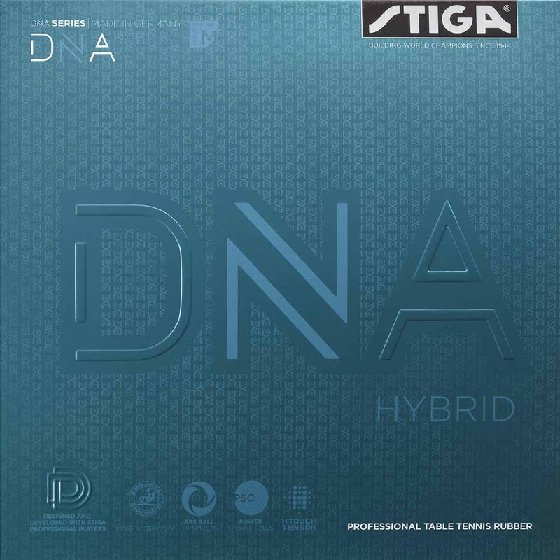 Stiga Tischtennisbelag DNA Hybrid M mit 47,5 Grad Schwammhärte, Power Sponge Cells und H-Touch Tenso