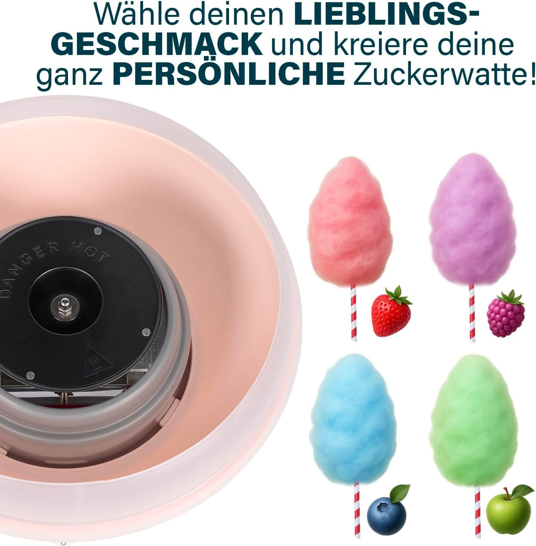 Princess Zuckerwattemaschine, 500W Leistung, BPA-frei, Kompaktes Design, Mit 10 Stäbchen & Messlöffe
