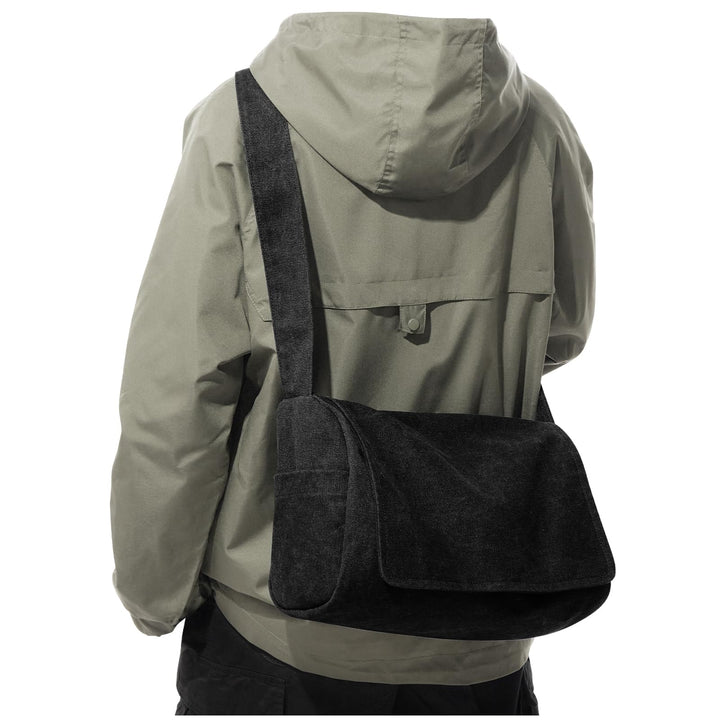 Umhängetaschen Herren aus Canvas, Vintage Canvas Messenger Bag, Laptoptasche 15.6 Zoll Arbeitstasche