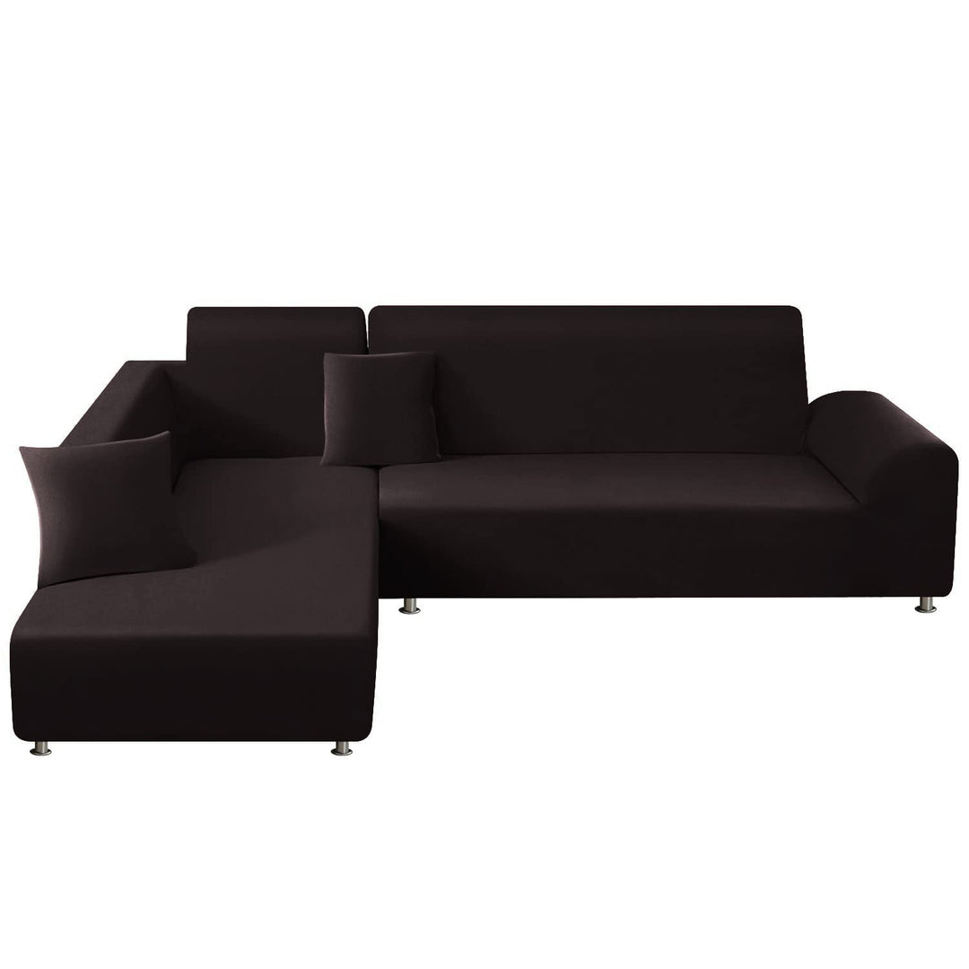 ShowyLive Sofa Überzug Couch Überzug 2er Set für Ecksofa L-Form Sofabezug 3 Sitzer+3 Sitzer, mit 2 S