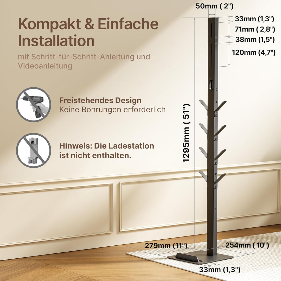 PEGZONE Ständer Kompatibel für Dyson Gen5 V15 V12 V11 V10 V9 V8 V7 V6, für Tineco S11 A10 A11, für E