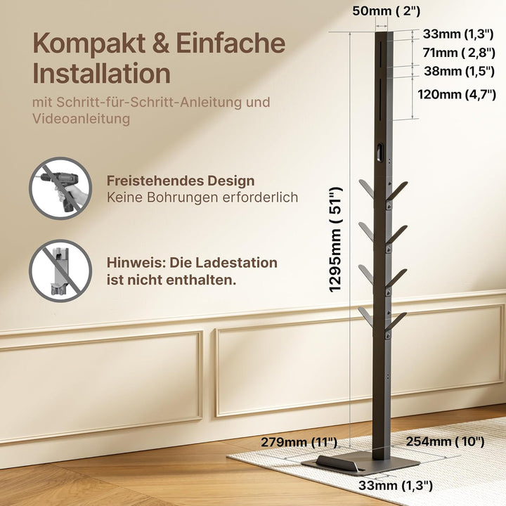 PEGZONE Ständer Kompatibel für Dyson Gen5 V15 V12 V11 V10 V9 V8 V7 V6, für Tineco S11 A10 A11, für E