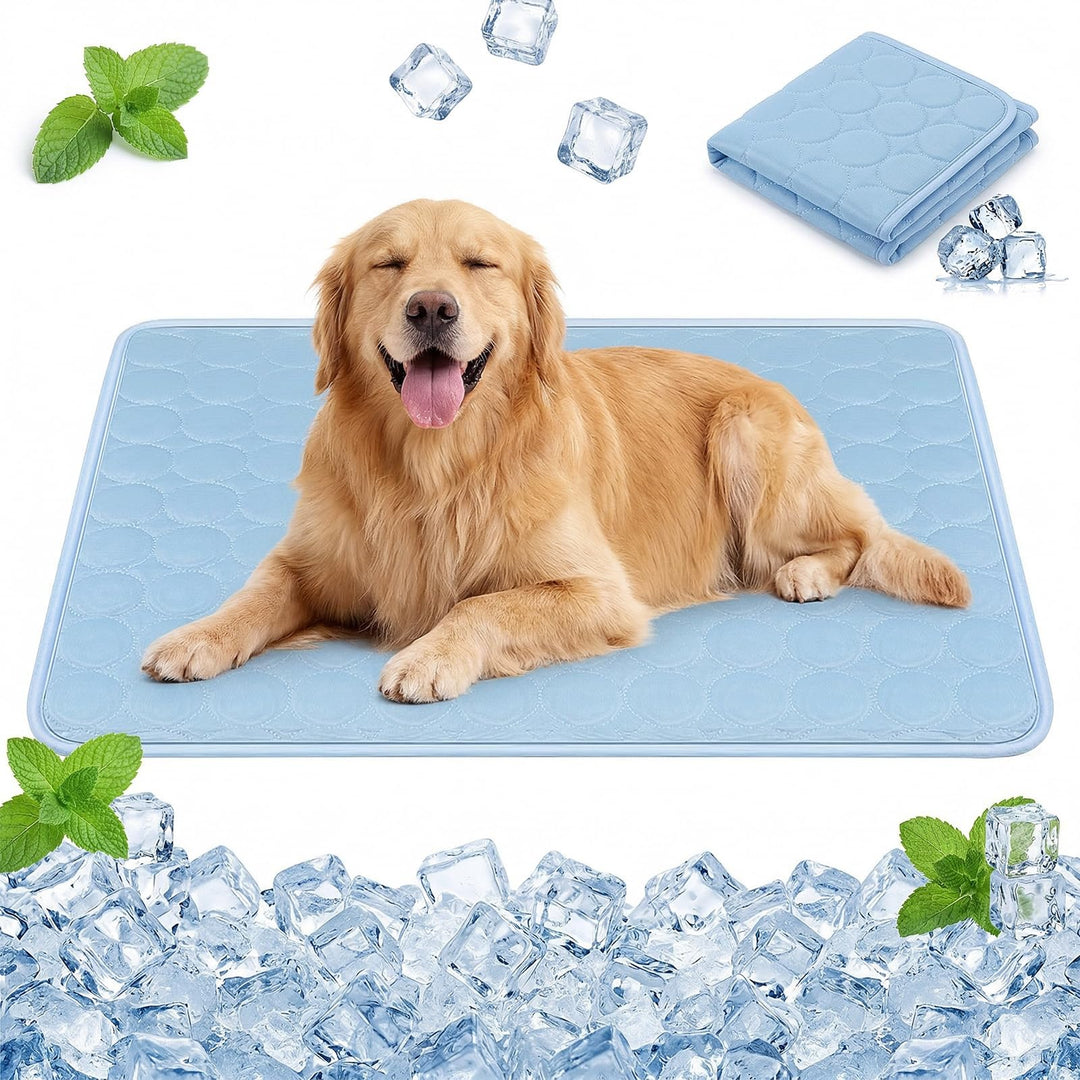 Qoosea Kühlmatte für Hunde Selbstkühlende Hundematte, Komfortabel Pet Cooling Mat Kühldecke Waschbar