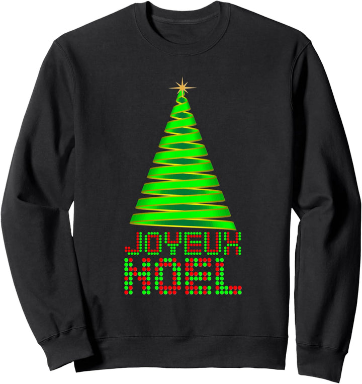 Joyeux Noël Frohe Weihnachten Baum Französisch Sweatshirt