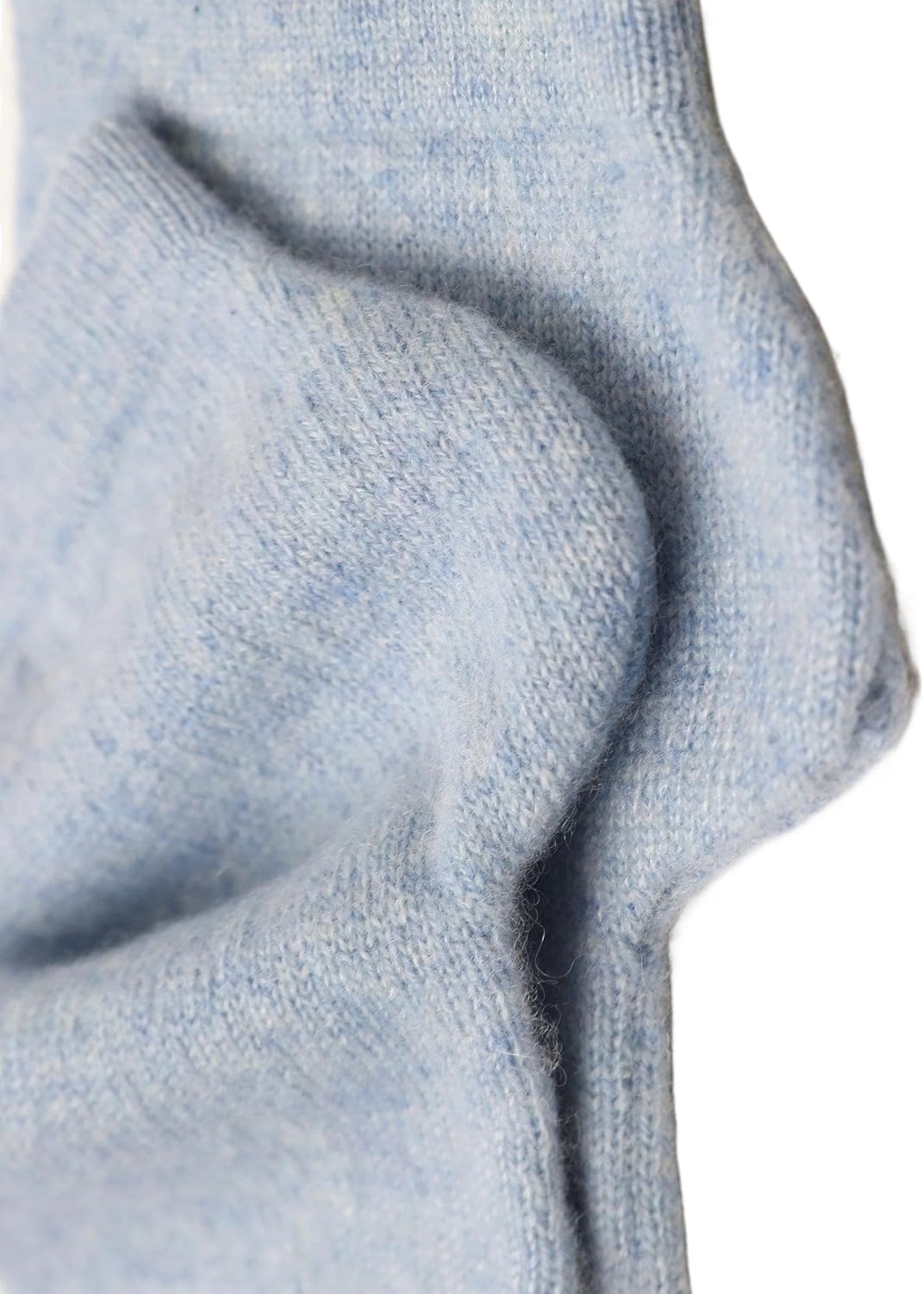 Kaschmir-Wolle Damen Pulswärmer fingerlose Handschuhe Hand-Stulpen 19 cm X 10 cm Jeans-Blue meliert