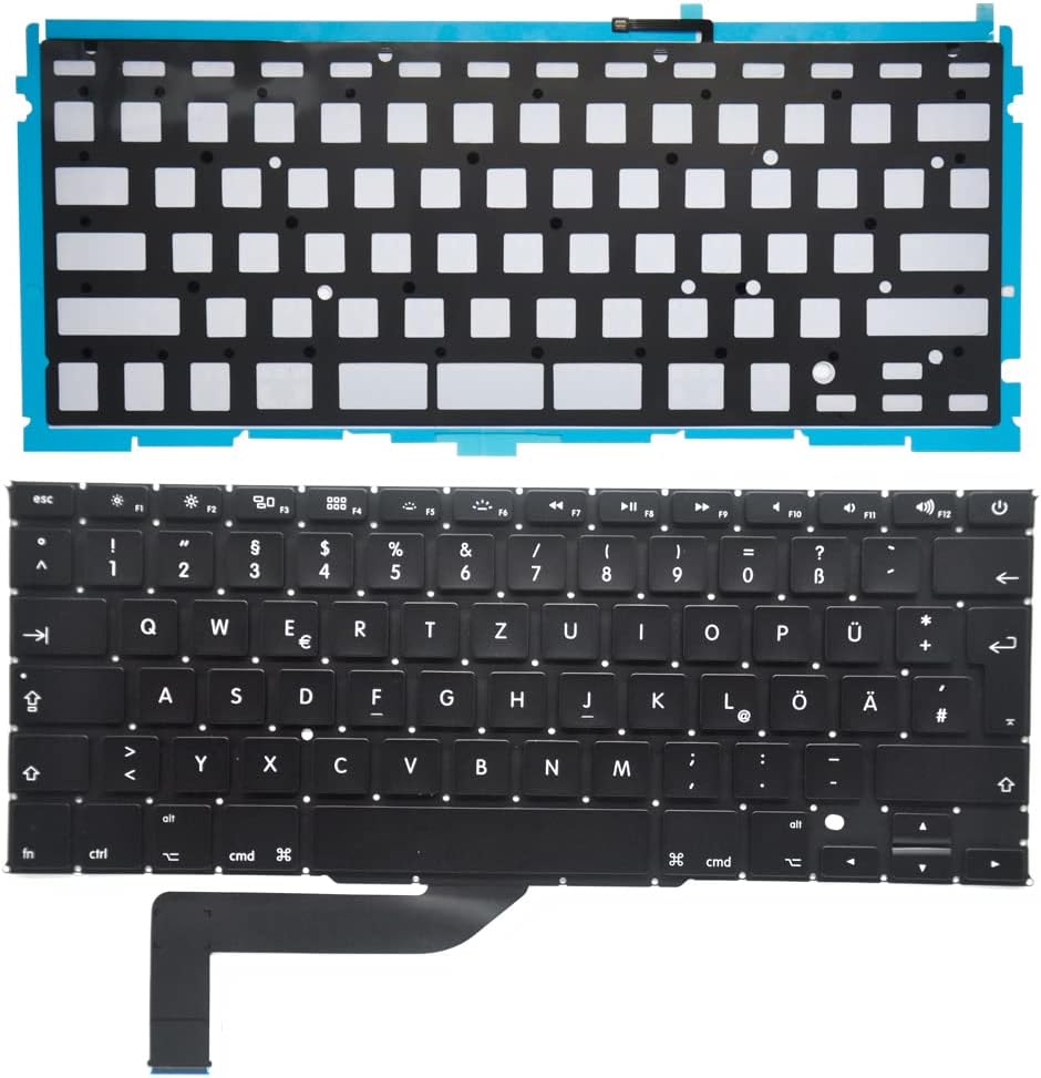 Pardarsey Laptop Tastatur Notebook Keyboard Ersatz Austausch Deutsch QWERTZ DE für MacBook Pro 15" A