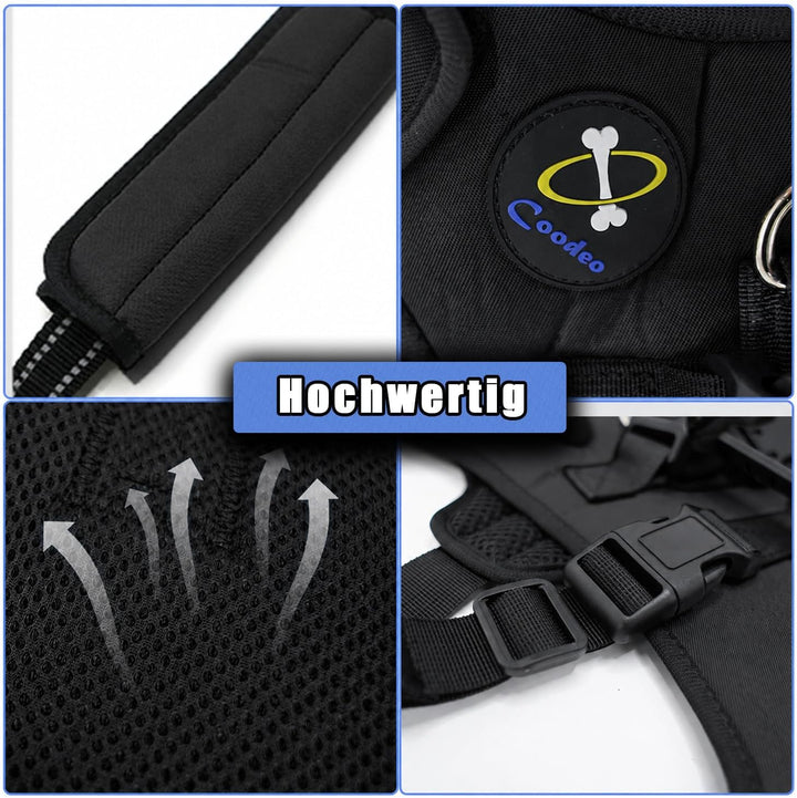 COODEO Hundegeschirr, Ganzkörperstütze und Erholungsweste, verstellbar und atmungsaktiv, für ältere,