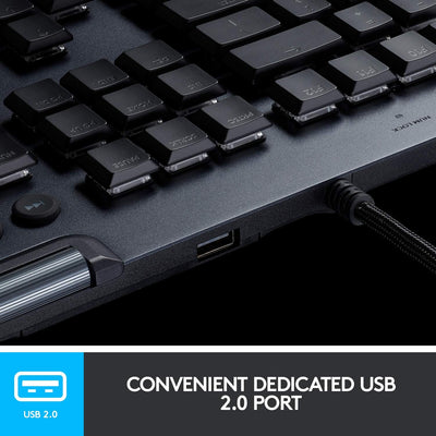 Logitech G815 mechanische Gaming-Tastatur, Taktiler GL-Tasten-Switch mit flachem Profil, UK QWERTY L