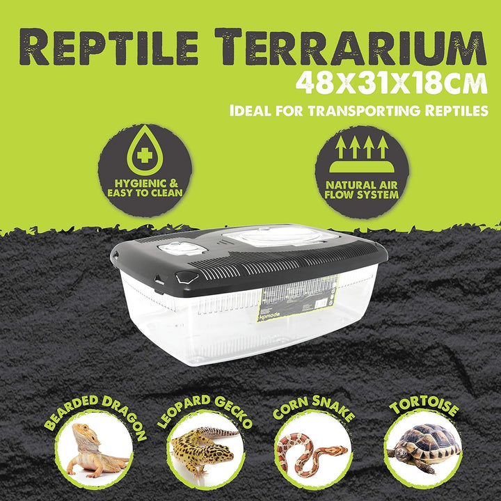 Komodo Terrarium aus Kunststoff 48 x 31 x 18 cm, 48 x 31 x 18 cm