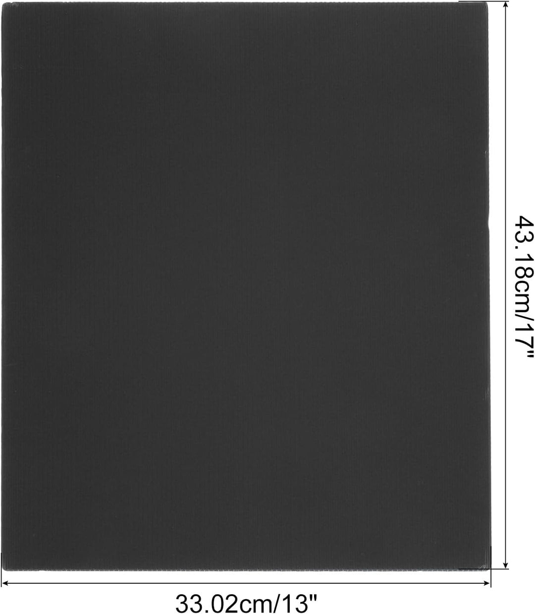 QUARKZMAN Wellpappe-Platten, 4 mm Schwarze Leere Rasenschilder, 17 Zoll x 13 Zoll wasserdichtes Schi
