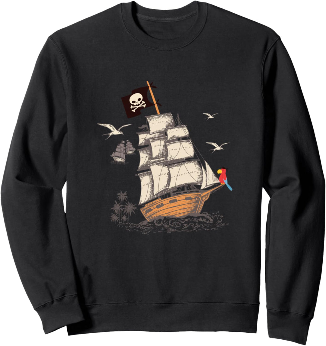 Piratenschiff Boot Flaggen Lustiges Geschenk Fun Sweatshirt