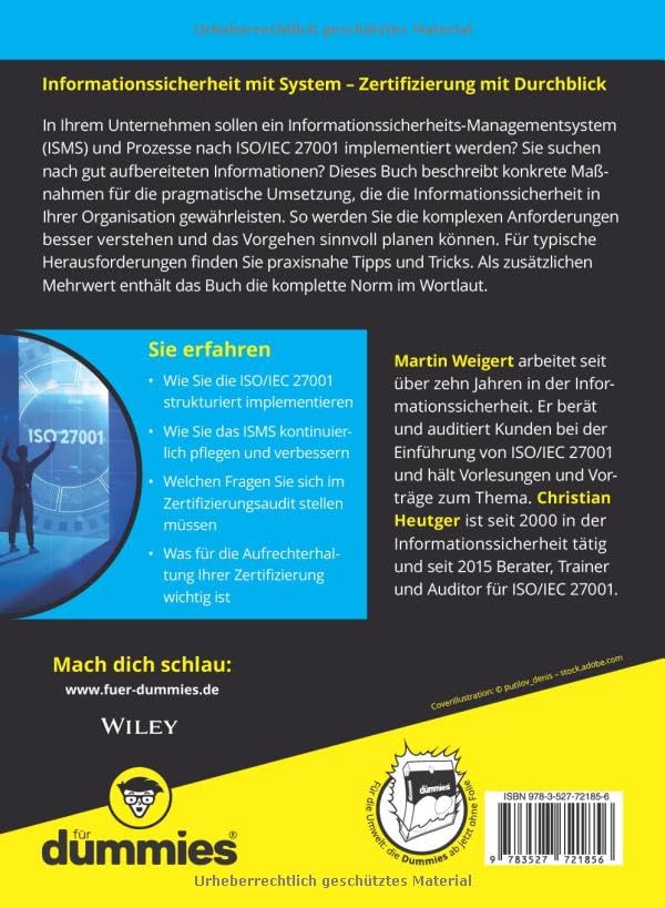 Zertifizierung nach ISO/IEC 27001 für Dummies, Taschenbuch