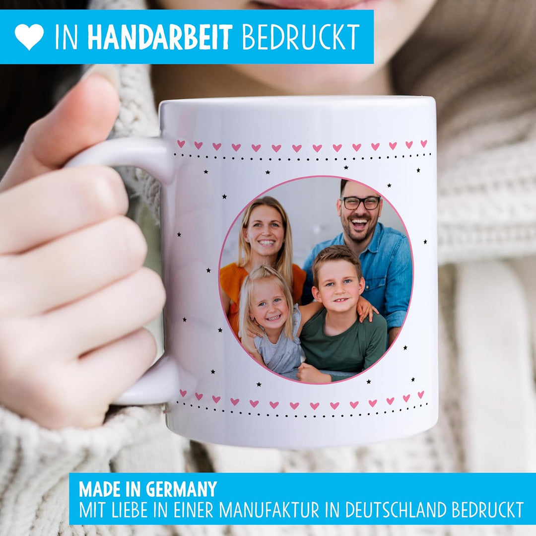 OWLBOOK® Tasse Beste Mama mit Foto selbst gestalten | Fototasse mit eigenem Bild | Geschenke Geburts