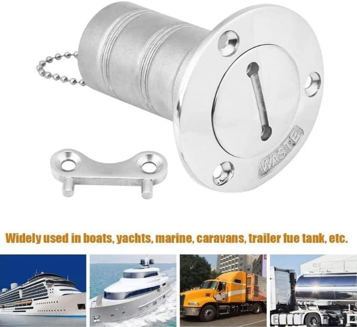 Jadeshay Boot Tankdeckel 316 Edelstahl 1,5 Zoll Bootsdeckfüller Boots Tankdeckel Edelstahl Wassertan