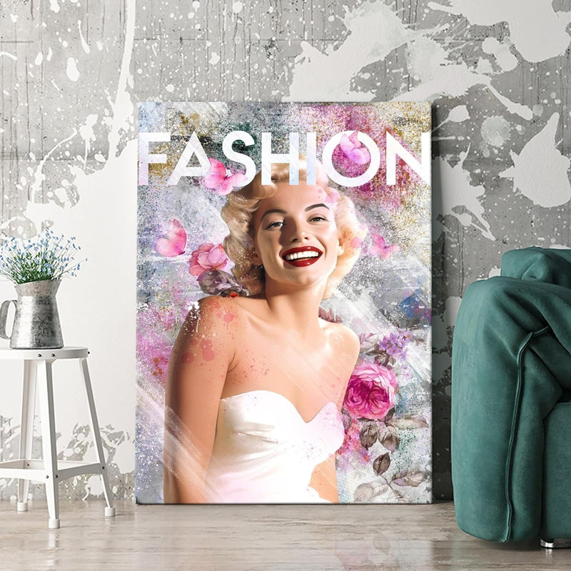 Artmazing | Marilyn Monroe Bild Leinwand | Leinwandbild Hochformat | Coco Chanel Bild | Grosse Bilde