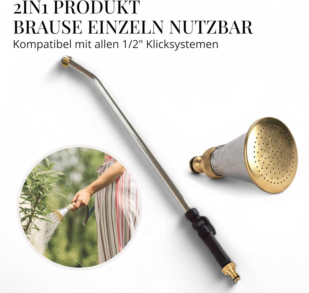 LIVLIG Giessstab, Hochwertiger Giessstab Metall für den Garteneinsatz, Robuster Bewässerungsstab für
