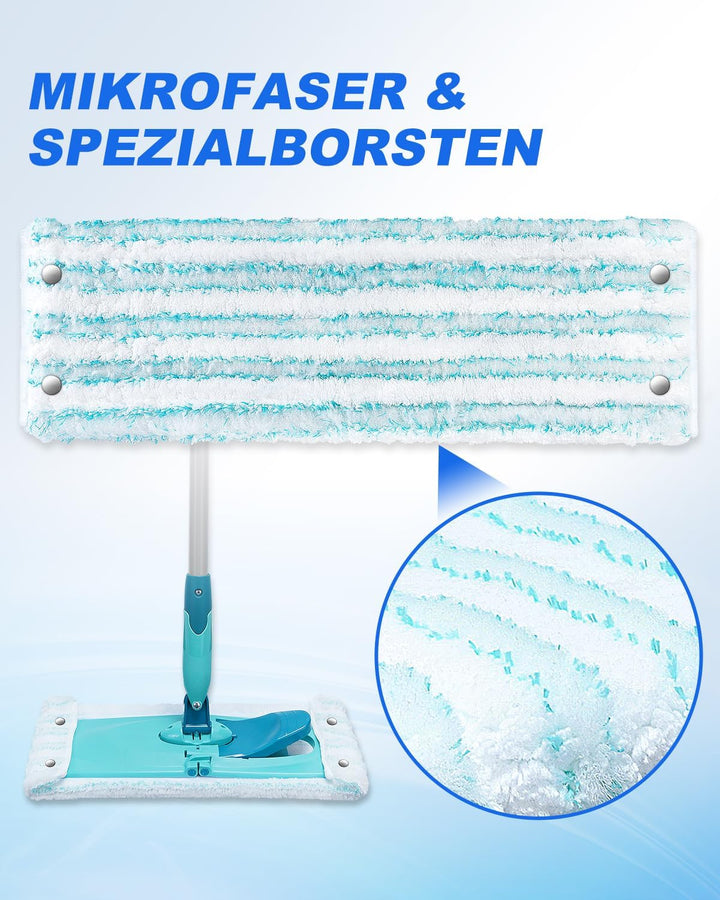 KEEPOW 4 Wischbezug CLEAN Twist XL Micro Duo für Leifheit Combi XL Micro Duo, Wiederverwendbar Boden