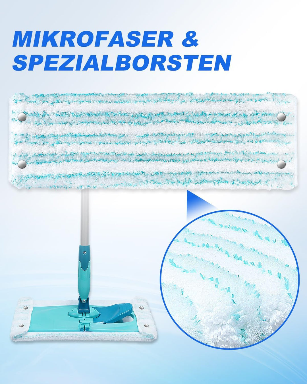 KEEPOW 4 Wischbezug CLEAN Twist XL Micro Duo für Leifheit Combi XL Micro Duo, Wiederverwendbar Boden