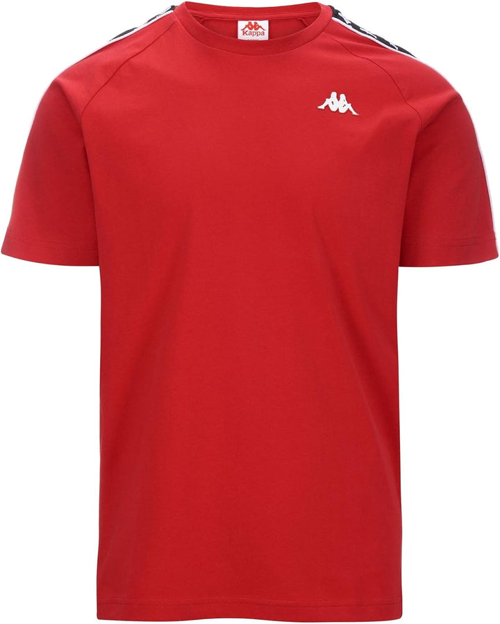 Kappa Herren Coen Slim 222 Band Tee Hemd XS Red-black, XS Red-black