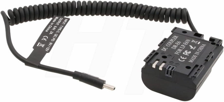 Power Bank PD QC USB Typ C auf LP-E6 Dummy Akku für Canon R5 R6 5D3 7D BMPCC 4K Zacuto EVF Kamera