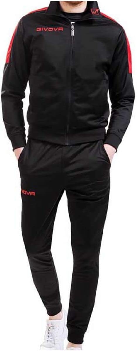 Givova Tr033 Jumpsuit XXL Schwarz-rot, XXL Schwarz-rot