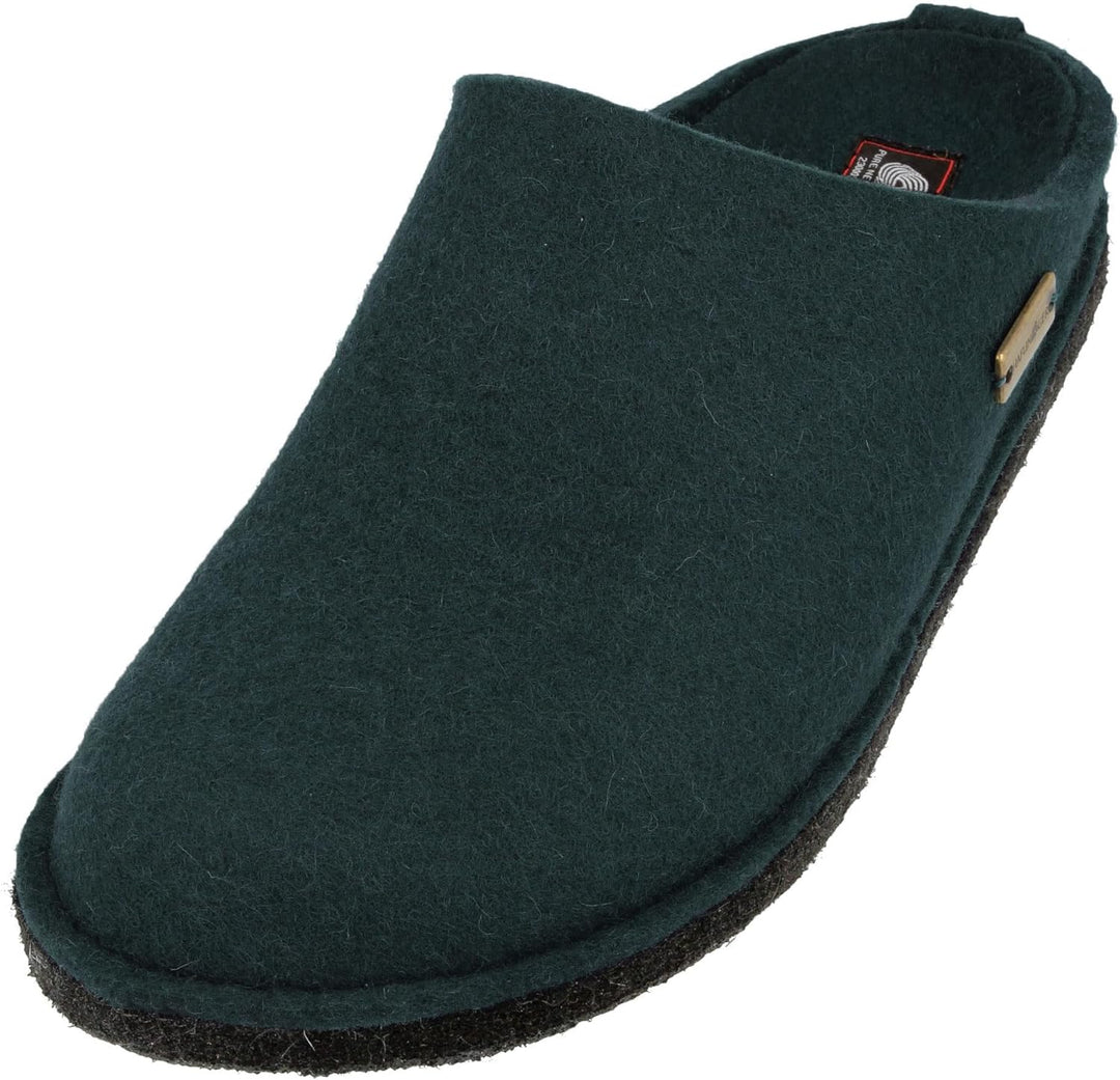 HAFLINGER Flair Soft Filzpantoffeln aus Wollfilz Hausschuh 36 EU Tannengrün, 36 EU Tannengrün