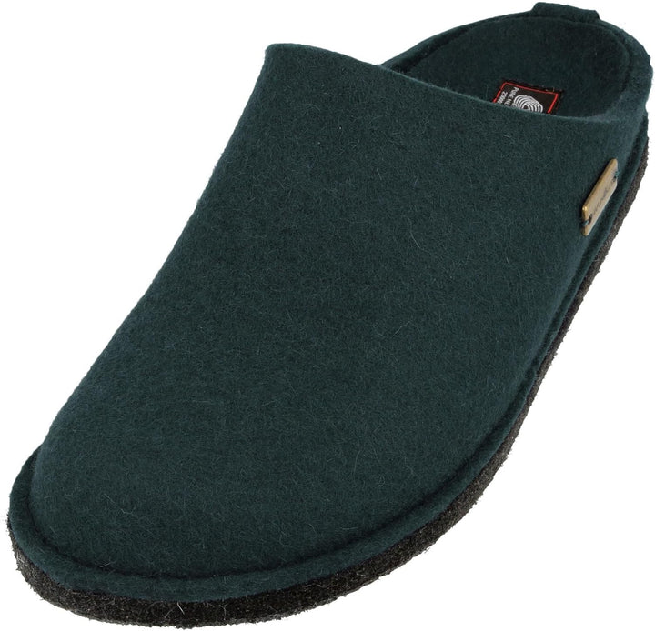 HAFLINGER Flair Soft Filzpantoffeln aus Wollfilz Hausschuh 36 EU Tannengrün, 36 EU Tannengrün