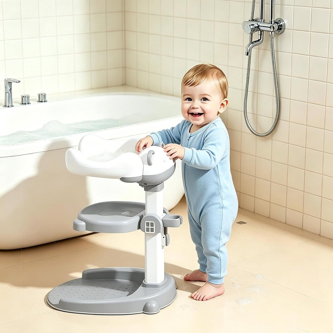 Babys Dusche Ständer, Rutschfester Duschständer Höhenverstellbar 50-56cm Einstellbarer Babys Shower