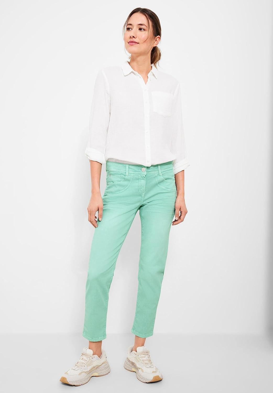 Cecil Damen Jeanshose Tapered 26W / 30L Clary Mint, 26W / 30L Clary Mint