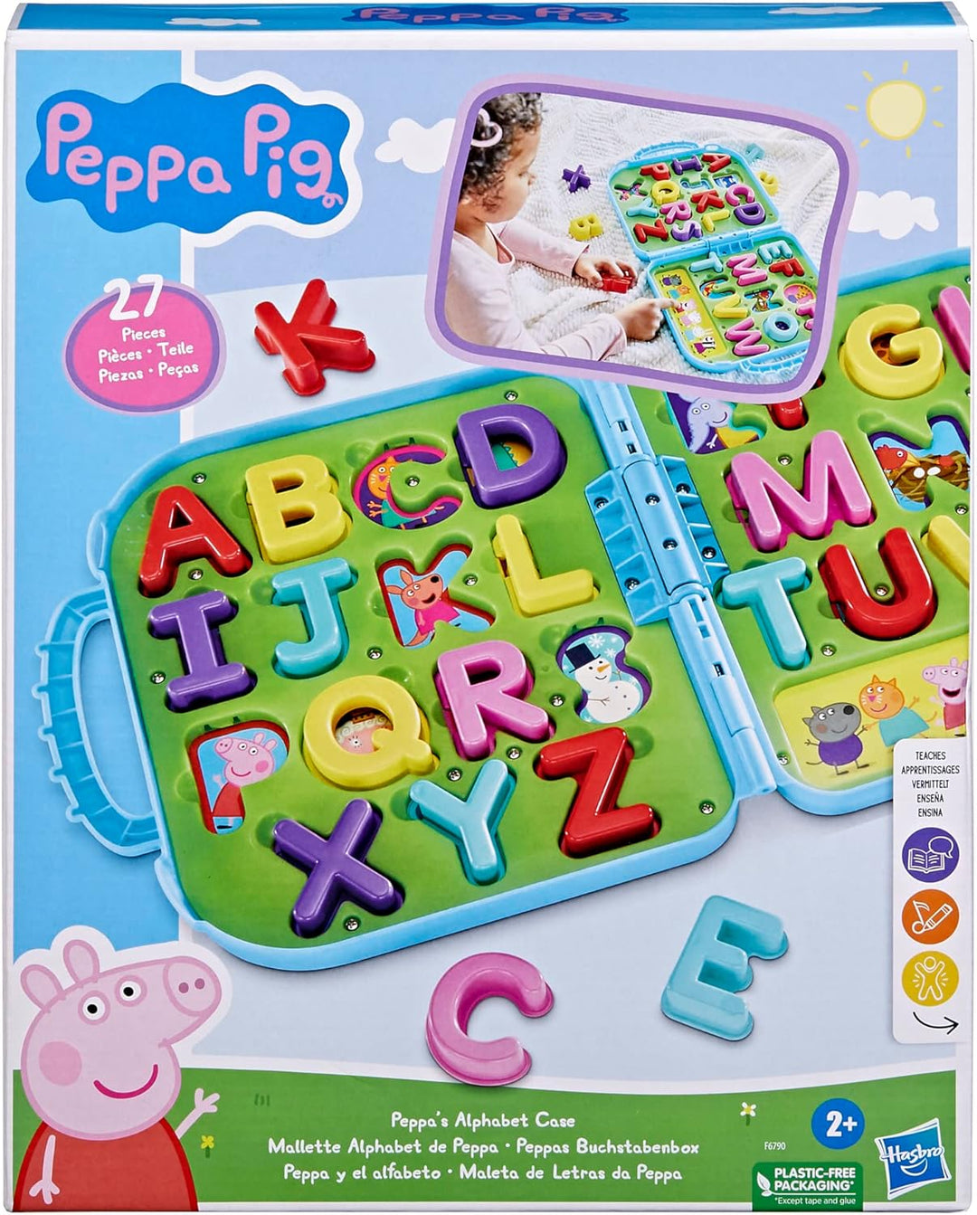 Peppa Pig Peppas Buchstabenbox, Alphabet-Puzzle, Vorschul-Spielzeug