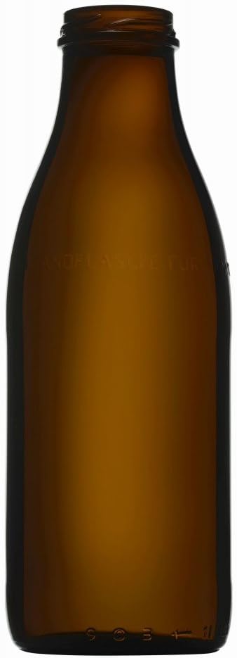 Viva-Haushaltswaren Gabriele Hesse e.K. 6 Braune Milchflaschen 1 Liter mit Schraubverschluss, Saftfl
