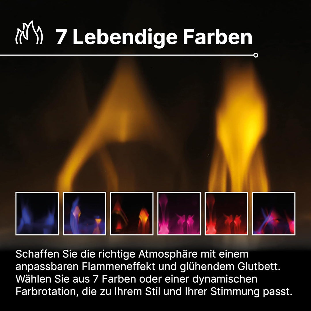 DIMPLEX - Sierra 48" - Elektrokamin - Schwarz, M - Patentierter Optiflame Flammeneffekt - Knisternde