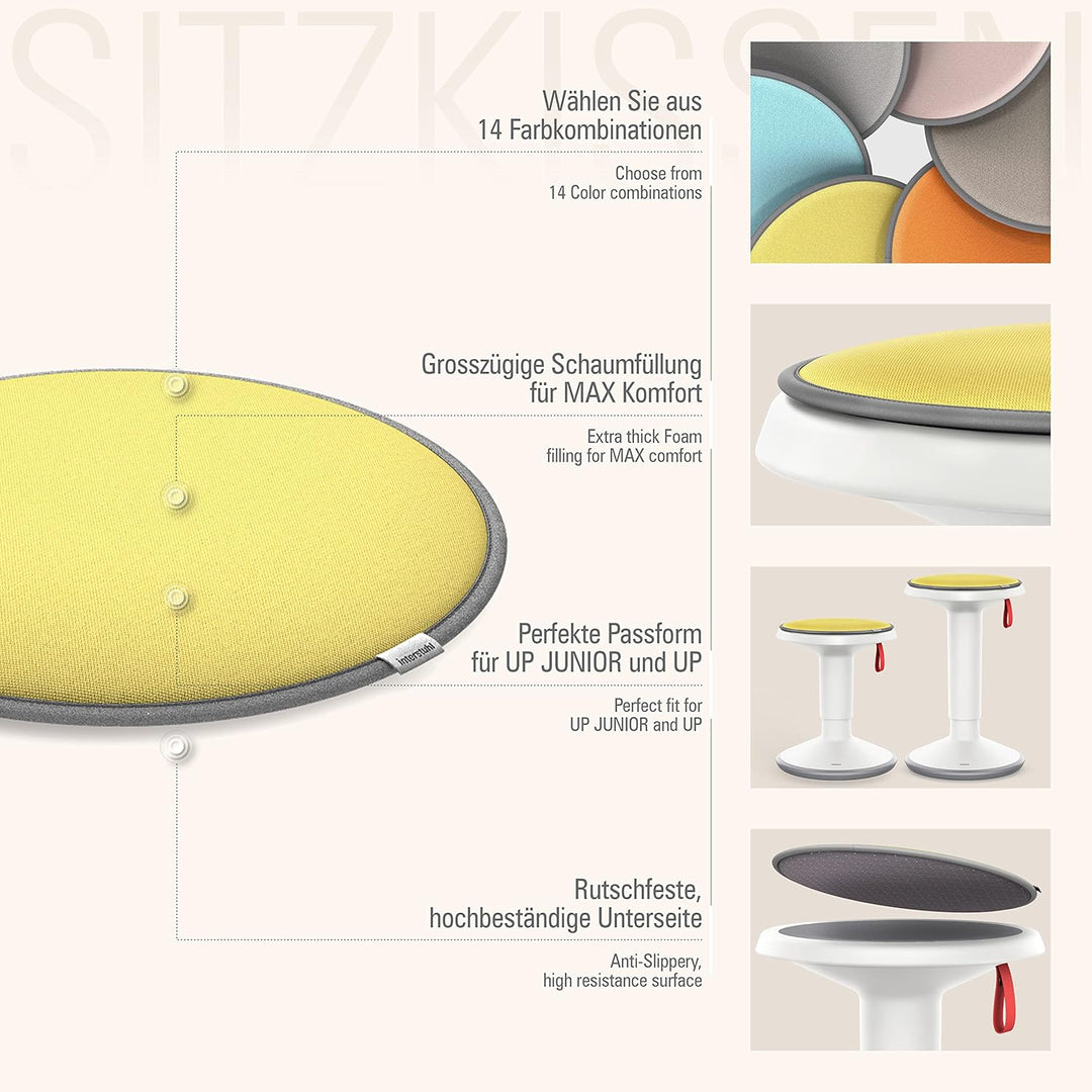 Interstuhl UPis1 Premium Sitzkissen - Besonders bequemes Stuhlkissen perfekt geeignet für Hocker, St