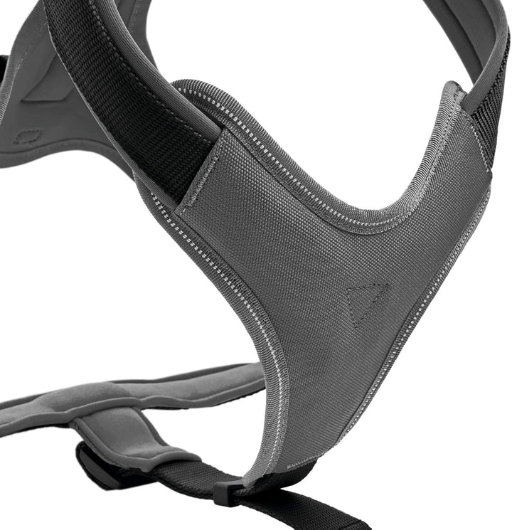 HUNTER NEOPREN Hundegeschirr, Nylon, gepolstert mit Neopren, M/1 53 - 65 cm, schwarz/grau schwarz/gr