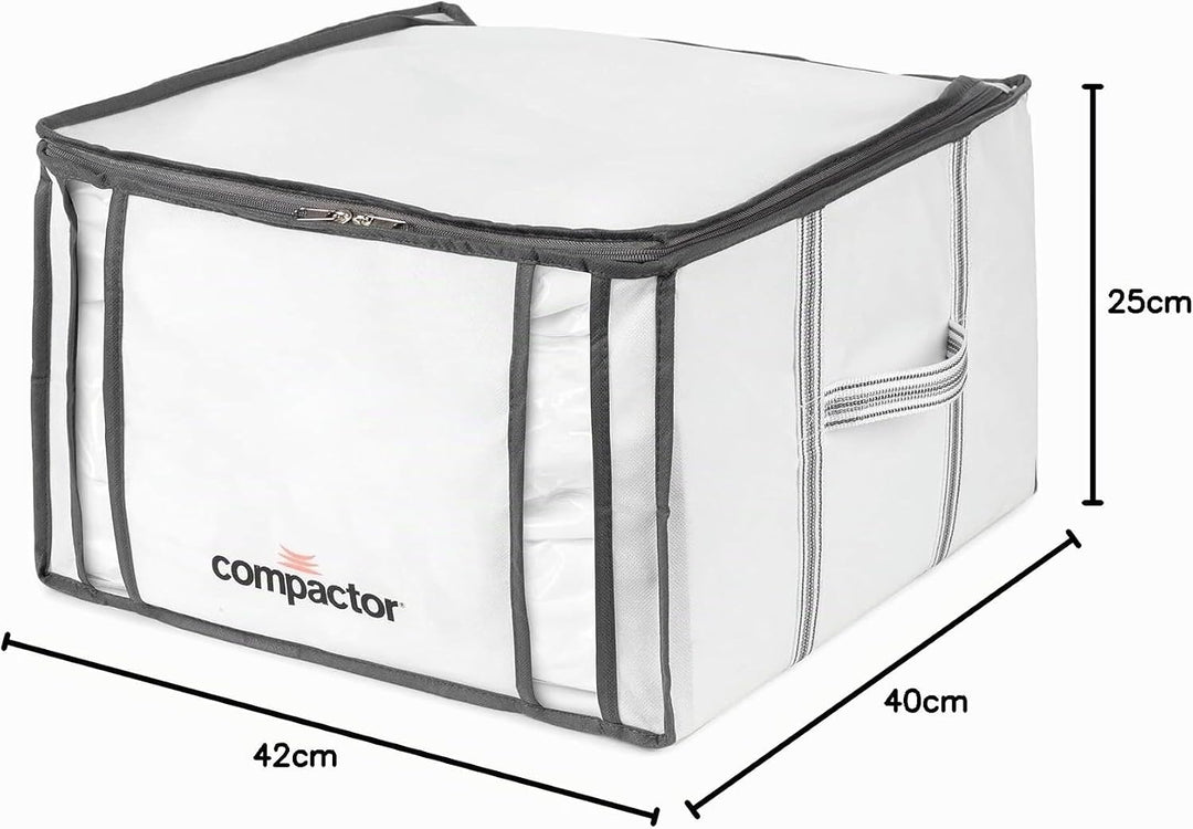 Compactor - 3er Set Aufbewahrungsboxen Life M mit Vakuumbeutel - Komprimierung von Kleidung, Kissen,