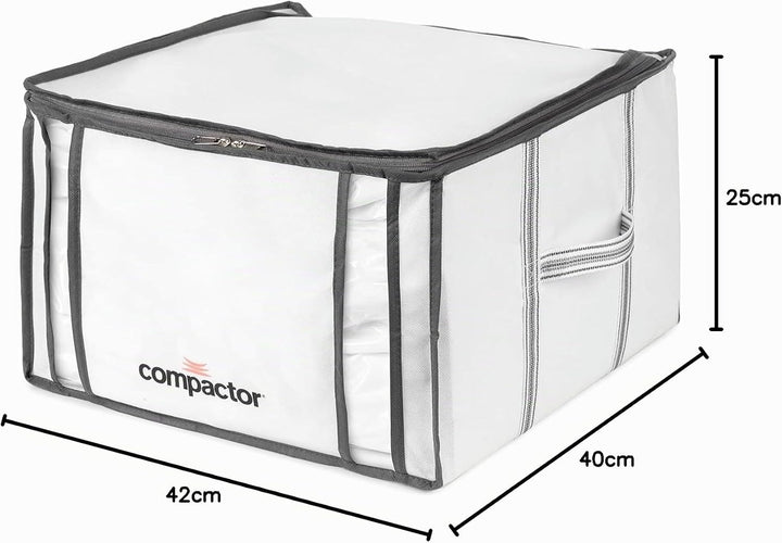 Compactor - 3er Set Aufbewahrungsboxen Life M mit Vakuumbeutel - Komprimierung von Kleidung, Kissen,