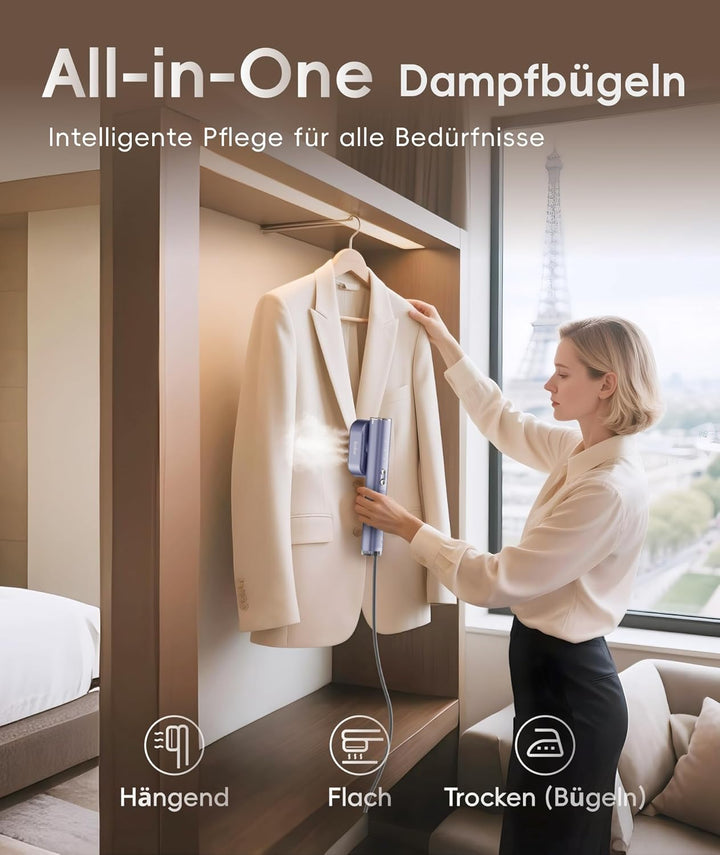 Dampfglätter für Kleidung, Handheld 100-240V Dual Voltage Travel Dampfglätter, 1000W und 120ML Wasse