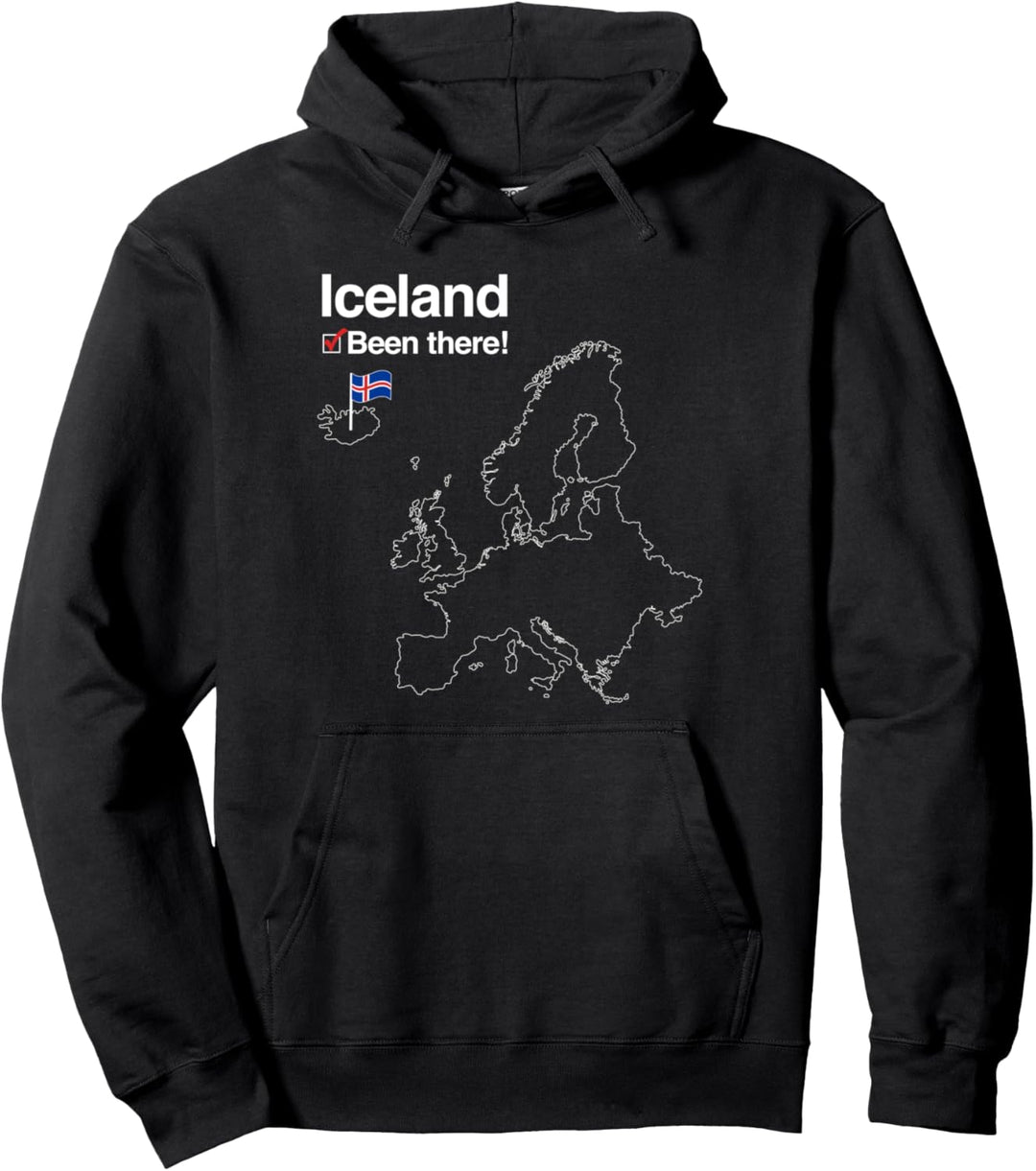 Flagge Island Karte Pullover Hoodie