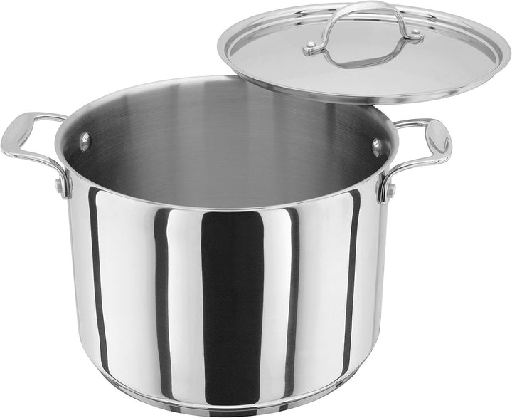 Stellar Profile 24 cm Suppentopf – 7 l Edelstahl- Kochtopf Induktion mit Zwei Griffen – Spülmaschine