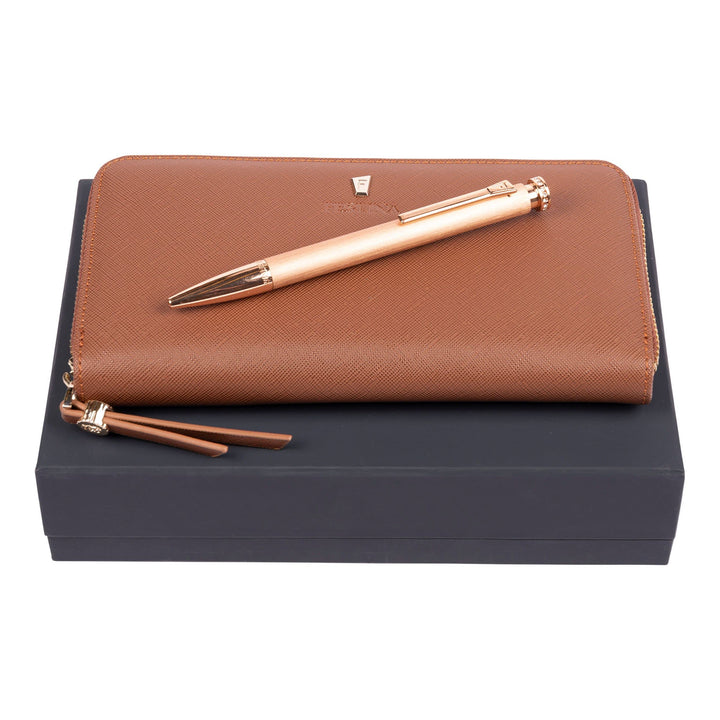 Festina Schmuckset Mademoiselle Kugelschreiber & Reisegeldbörse in der Farbe: Braun, FPBL222Y