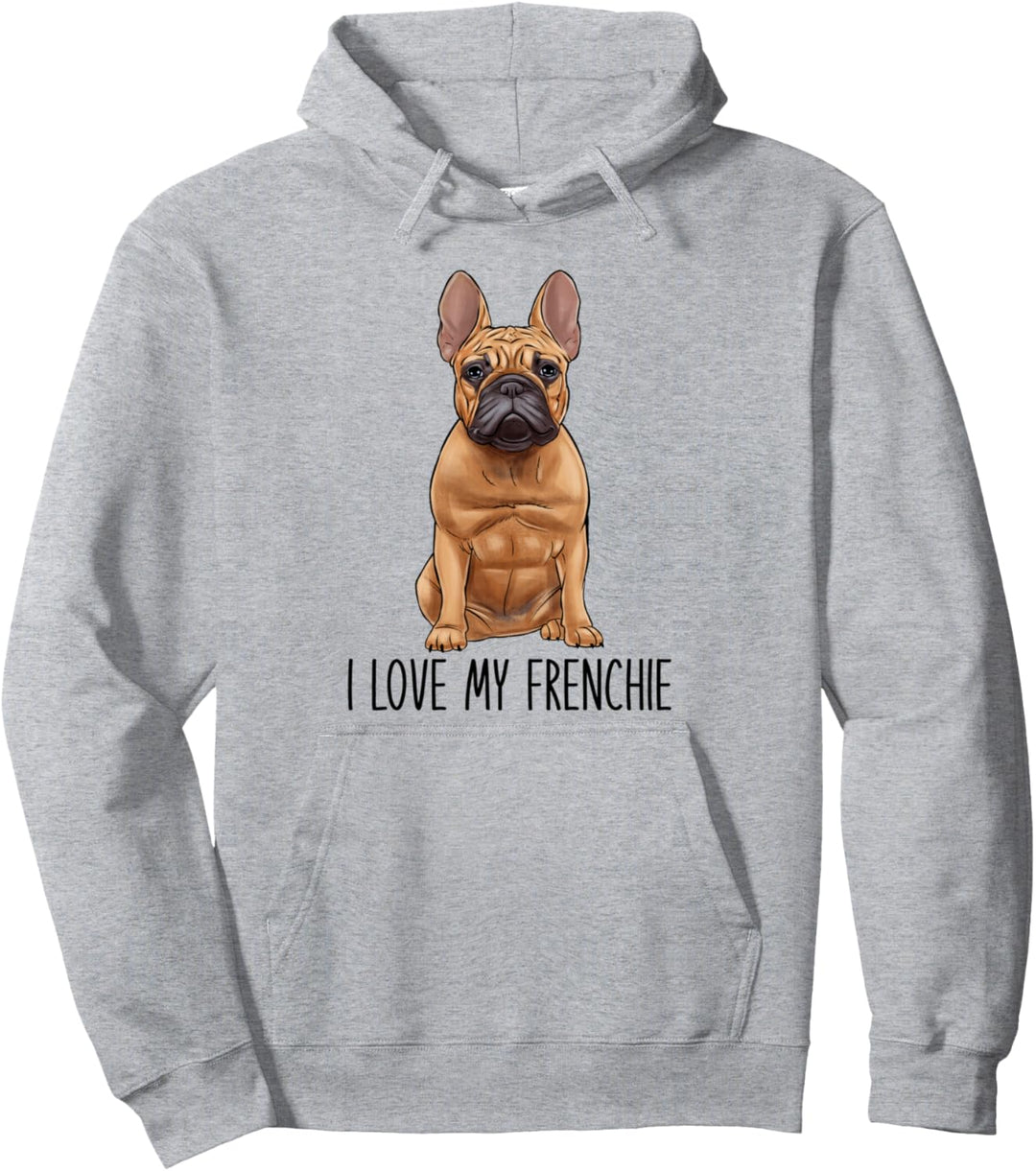 Französische Bulldoggen Pulli Liebe I Love My Frenchie Pullover Hoodie
